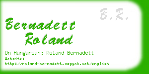 bernadett roland business card